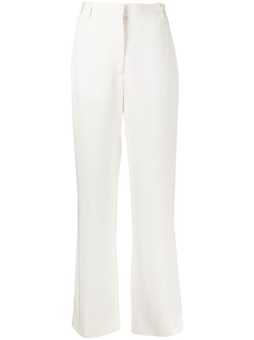 High-rise wide-leg trousers - White