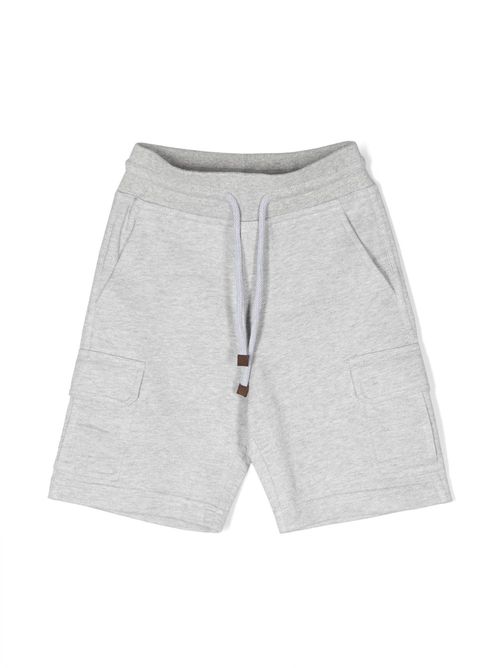 Melange cargo-pocket shorts - Grey