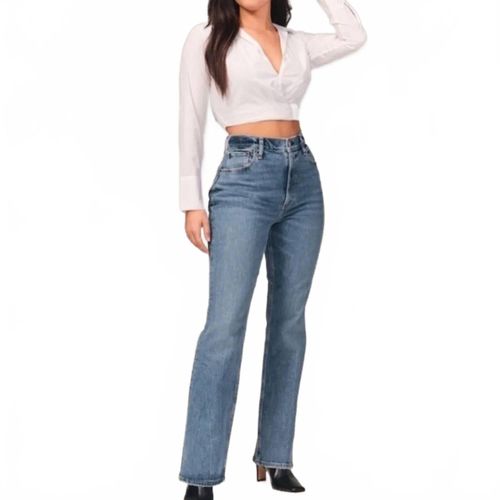 Ultra High Rise Vintage Flare Jeans In Blue