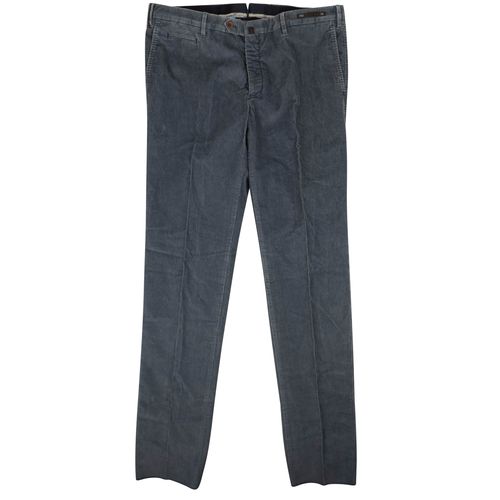 Slim Fit Stretch Corduroy Pants - Blue