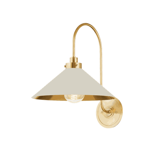 Aged Brass One Light Wall Sconce from the Clivedon Collection