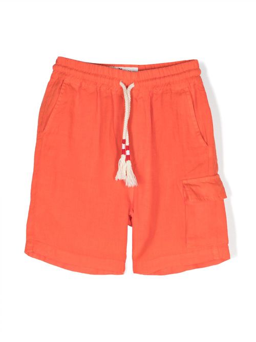 Marseille tassel-detail linen shorts - Orange