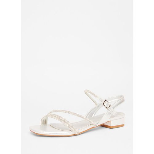 Silver Diamante Strappy Sandals