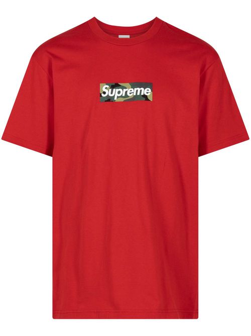 Box logo cotton T-shirt - Red