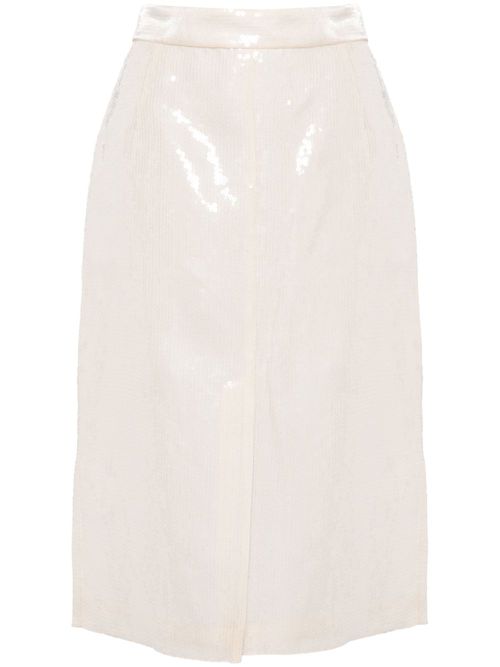 Sequin-embellished skirt - Neutrals