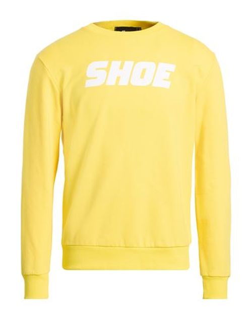 Man Sweatshirt Yellow Size XL Cotton, Elastane