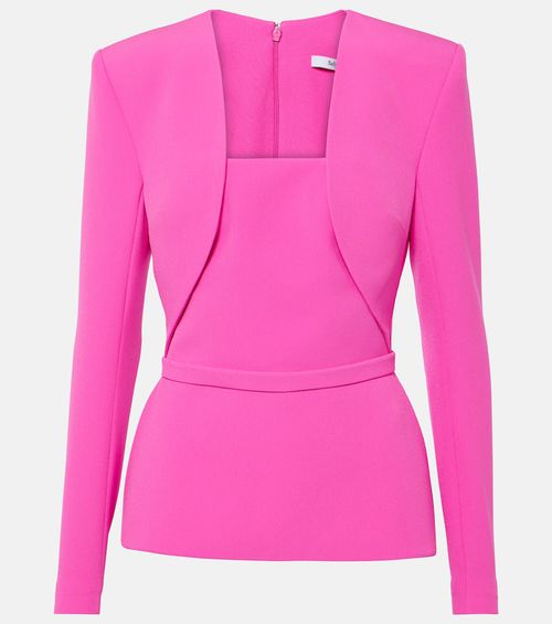 Samuela paneled crêpe top
