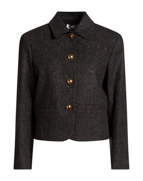 Woman Jacket Charcoal Size 10 Wool, Cashmere