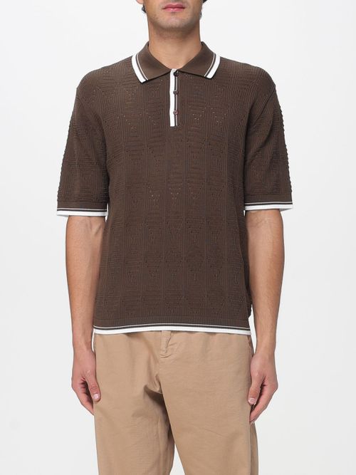 Polo Shirt Men color Brown