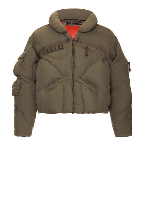 Kody Phillips Cargo Puffer in Sage - Sage. XL/1X also in L
