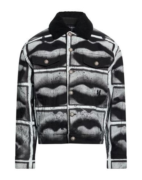 Man Denim outerwear Black Size 34 Cotton