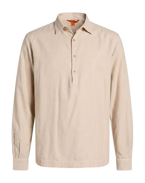 Man Shirt Beige Size 36 Cotton