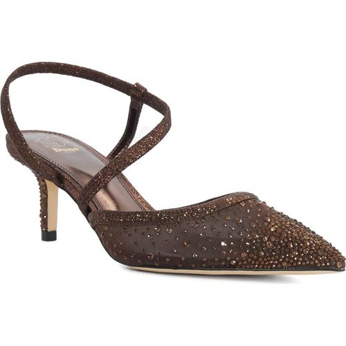 Dune London Womens Ladies Chasing - Pointed Toe Kitten Heel Court Shoes - Brown