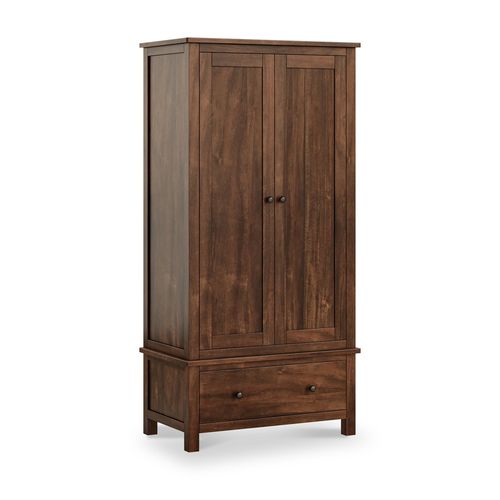 Duchy Acacia 2 Door Double Wardrobe with Storage Drawer | Roseland