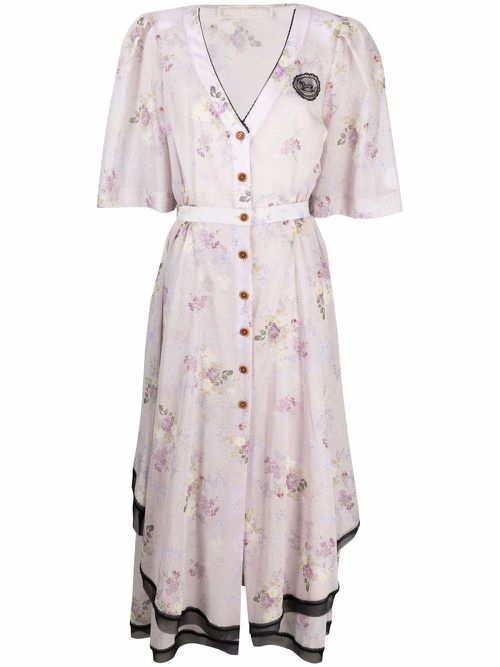 Floral-print maxi dress - Pink