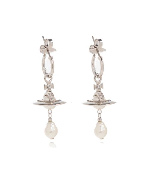 Orb-detail drop earrings