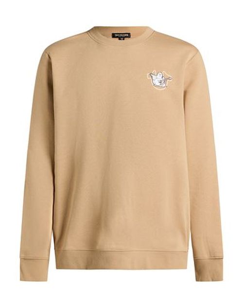 Man Sweatshirt Camel Size M Cotton, Elastane