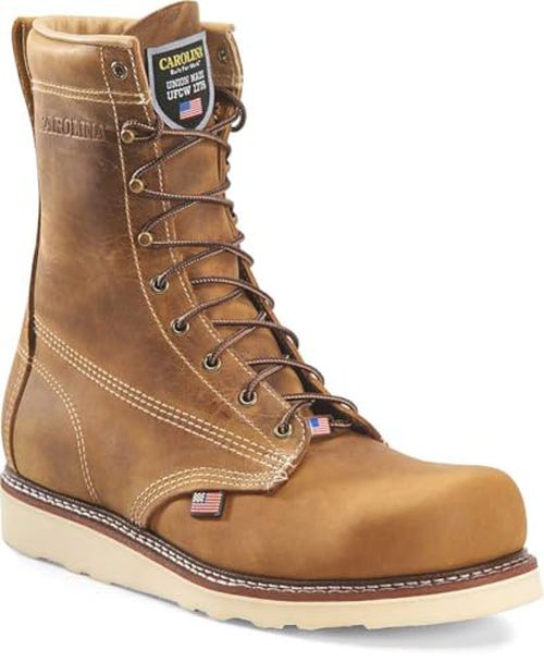 Carolina Men's CA7505 Amp Usa 8Steel Toe Work Boot Brown