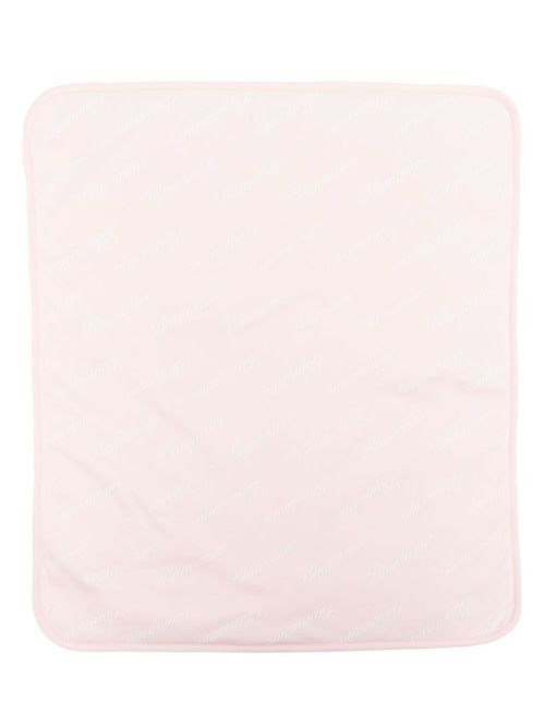 Logo-print cotton blanket - Pink