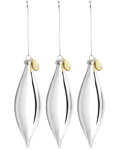 Holiday 3Pc Double Pointed Christmas Ornament Set