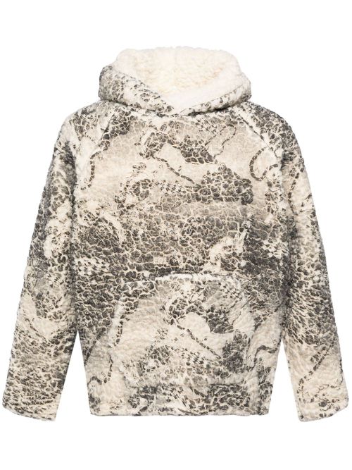 Fleece hoodie - White