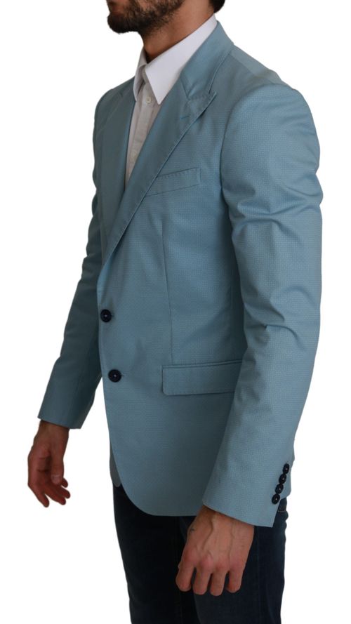 Slim Fit Rayon Blazer — Blue