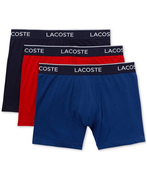 Men's Regular Fit Logo Waistband Boxer Briefs, Pack of 3 - NAVY BLUE