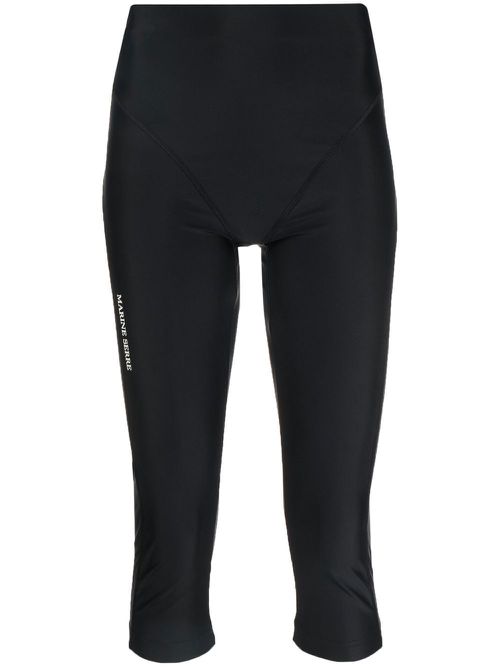 Regenerated Active cropped leggings - Black
