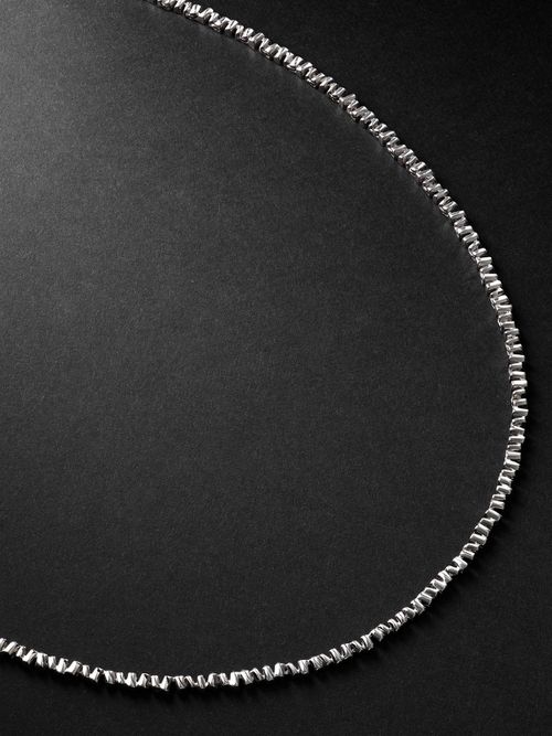 White Gold Tennis Necklace - Men - Gold