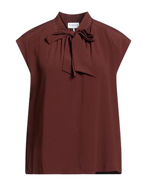 Woman Top Chocolate brown Size 2 Acetate, Silk