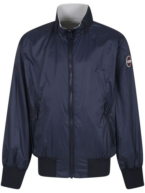 Logo-appliqué reversible jacket - Blue