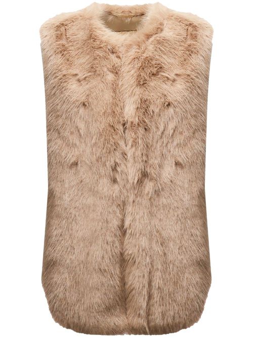 Faux-fur gilet - Neutrals