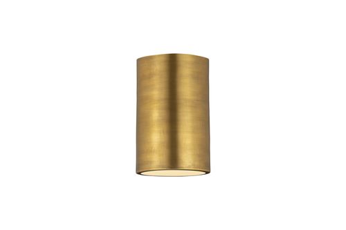 Harley 1-Light Flush Mount Ceiling Light In Rubbed Bra