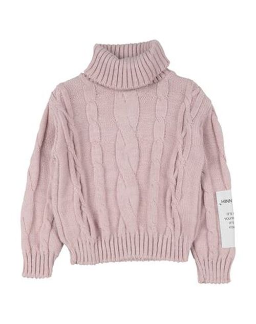 Kid Girl Turtleneck Light pink Size 12 Acrylic, Wool