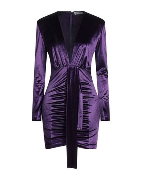 Woman Mini dress Purple Size 8 PES, Elastane