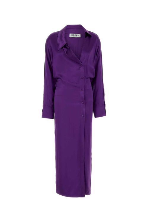 Dress Shirt Dress — Purple