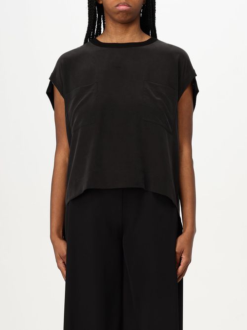 Top KAOS Woman color Black