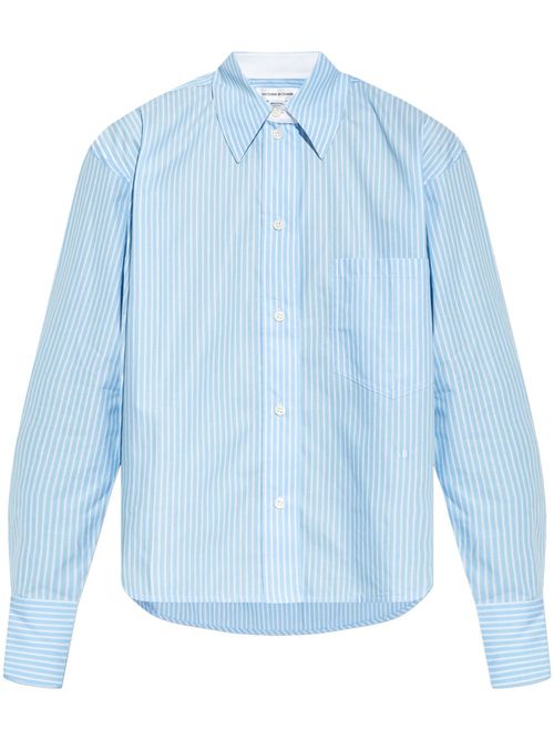Striped organic cotton shirt - Blue