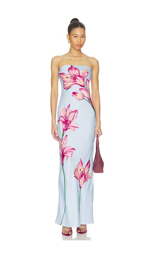 ROCOCO SAND Strapless Maxi Dress in Baby Blue. - XXS also in S, XS, M, L