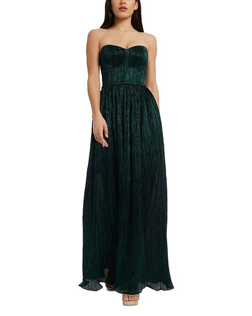 Audrina Plisse Maxi Gown