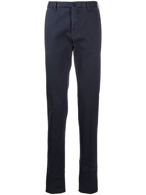 Incotex mid-rise chino trousers - Blue