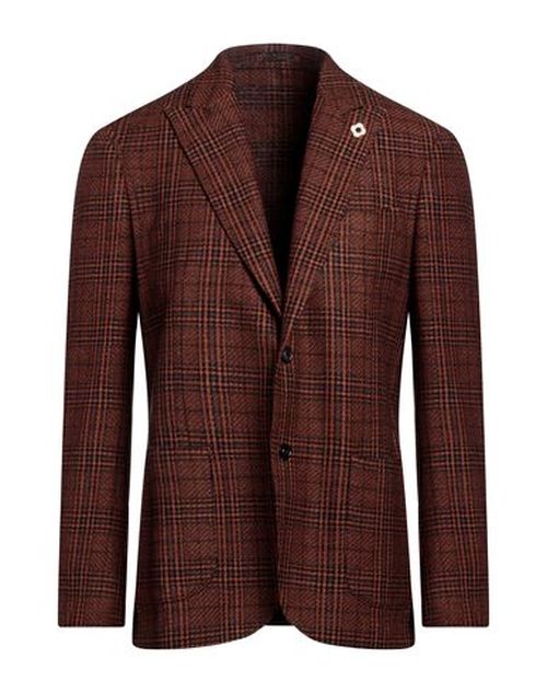 Man Blazer Rust Size 40 Wool, Silk, Cotton, Linen