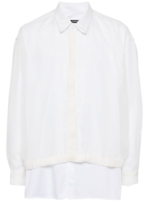 Layered cotton shirt - White