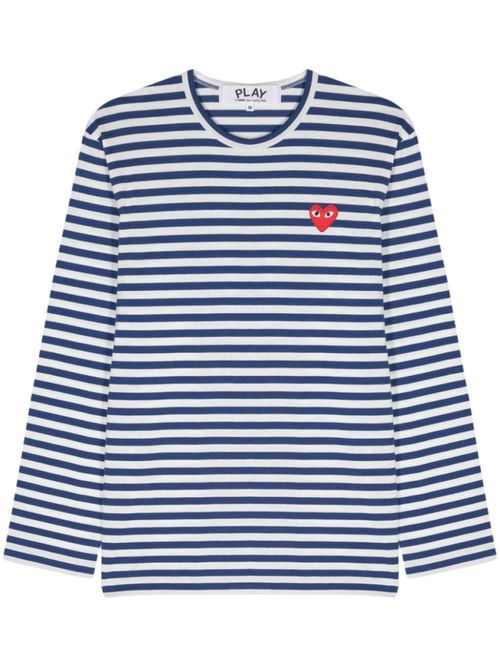 Blue/White Horizontal Stripe T-shirt