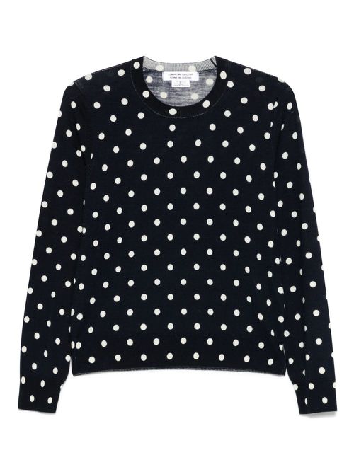 Comme Des Garçons Comme Des Garçons polka-dot sweater - Blue