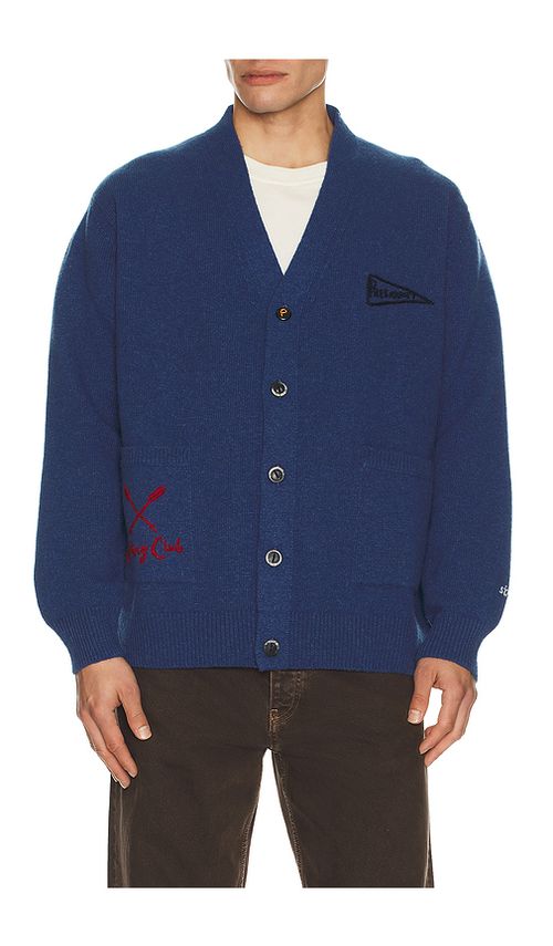 President's Pocket Cardigan in Blue. L. Also in M, S, XL/1X