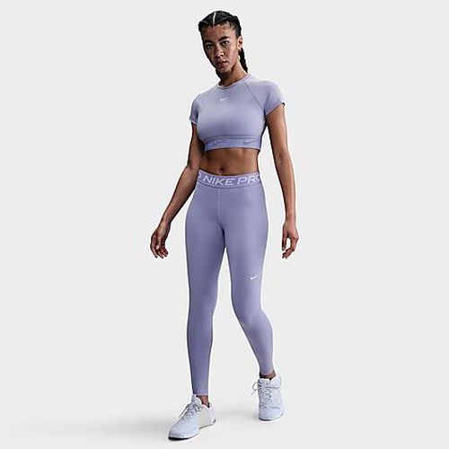 Women's Pro 365 High-Waisted 7/8 Mesh Panel Leggings in LILAC ICE/WHITE