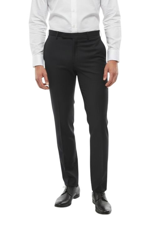 Dark Blue Solid Trousers