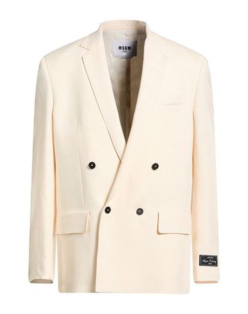 Man Blazer Ivory Size 34 Viscose, Polyester, Elastane