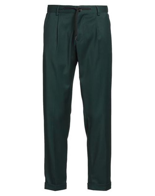 Man Pants Dark green Size 28 Polyester, Viscose, Elastane